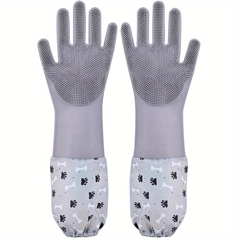 

Перчатки для ухода за домашними животными с зубцами высокой плотности, термостойкие силиконовые перчатки для чистки собак и кошек