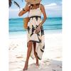 Women's Square Neck Sleeveless Maxi Dress Loose Fit High Waist Gentle Floral Print Summer Beach Vacation Flowy Boho Sundress