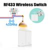 A74E-2PCS Wireless Light Wall Switch RF 433Mhz Relay Receiver With 2X 2Gang Panel Switch LED Remote Control For LED Lamp