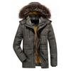 Men's Casual Cotton Clothes Winter New Large Size Thickened Velvet Middle-aged and Elderly Cotton-padded Clothes Male Father Jacket
