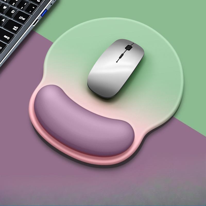 Gradient Mouse Pad Wrist Support Pad Mouse Computer Memory Foam Wrist Protection Pad Simple Silicone Mouse Pad