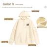 Mark Hua Fei Men's Heavyweight Oversize Half-Zip Fleece-Lined Hooded Sweatshirt