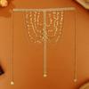 Multi-layer Disc Tassel Head Chain Gold Color Bridal Headdress Headwear Accessories  Arab Bride