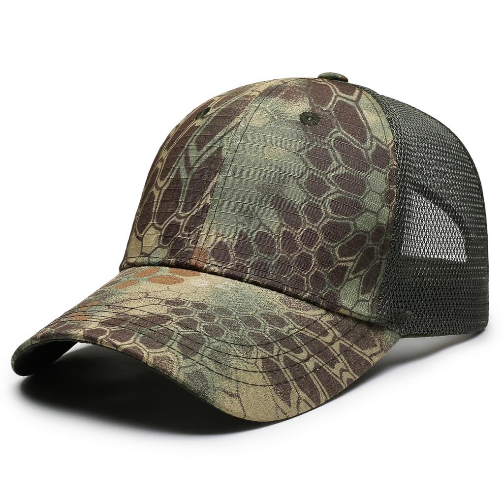 NORTHWOOD Camouflage Mesh Breathable Peaked Cap Men's Outdoor Sun Protection Visor Summer Tactical Baseball Cap Mesh Cap
