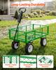 Garden Cart, 408.2 kg, Heavy Duty Steel Yard and Garden Utility Wagon with 10-Inch Tires, Outdoor Gardening Stool with Adjustable Handle, Detachable