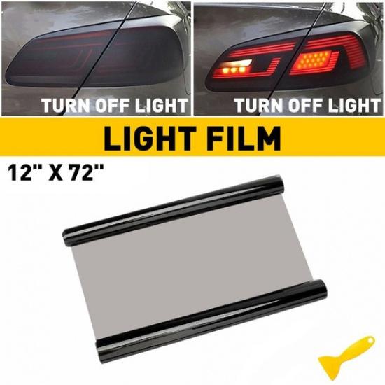 12 x 72  Matte Black Car Rear Lights Tail Light Film Stickers Trims Accessories