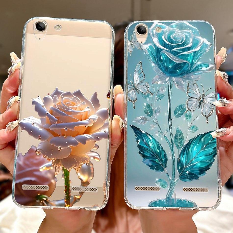 For Lenovo Vibe K5 / K5 Plus / K5 Pro L38041 A6020a40 A6020a46 Phone Case Elegant Floral Butterfly Soft Silicone TPU Cases