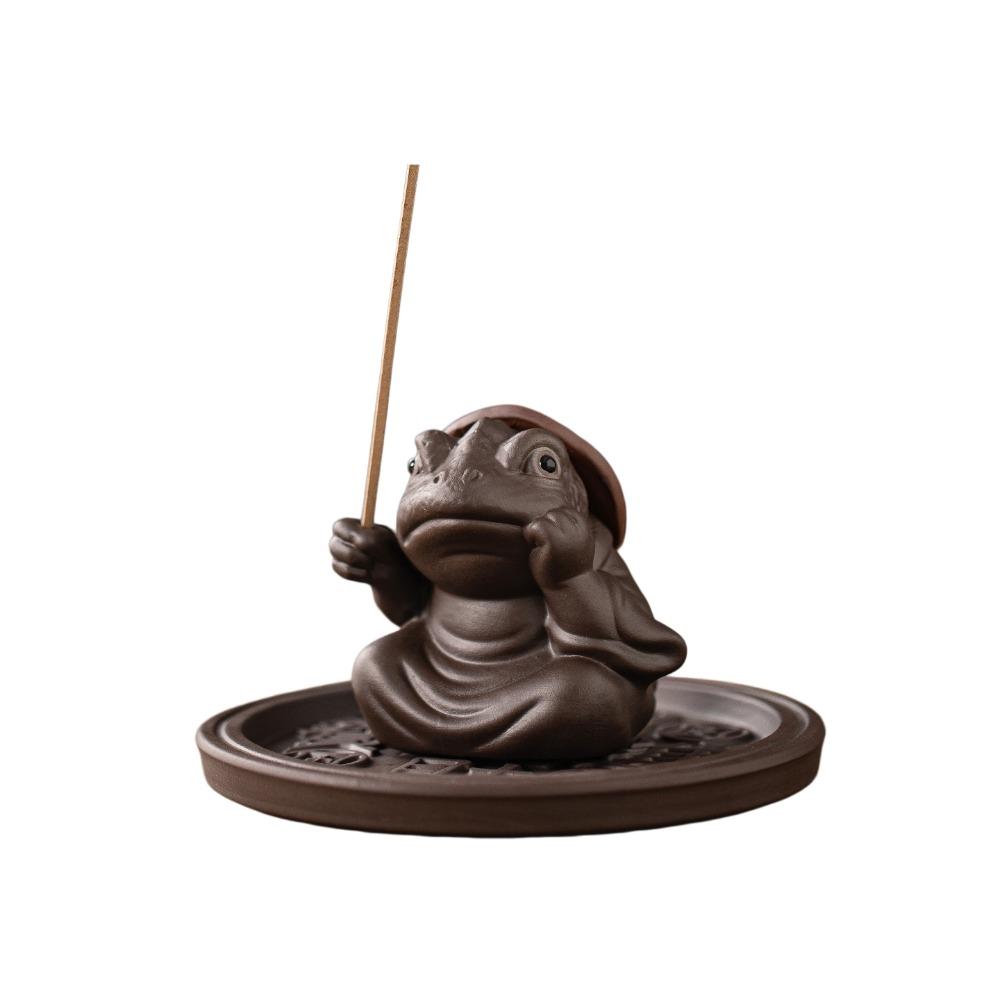 Ceramics Tabletop Incense Base Toad Fairy Incense Stick Burner Zen Space