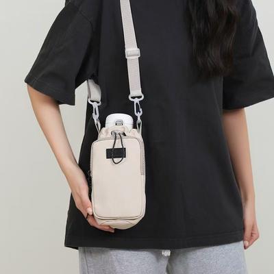 Portable Water Bottle Bag with Adjustable Shoulder Strap Phe Card Water Bottle Storage Bags Outdoor Sports Water Cup Bags