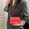 Gift Solid Color PU Leather Handbag Casual Elegant Women's Shoulder Bag Small Size Trendy Crossbody Messenger Tote Women