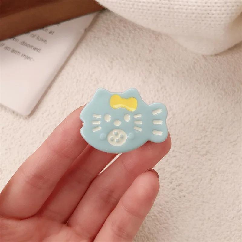 2 szt. Kreskówkowy Słodki Łuk Boczne Złamane Włosy Grzywka Klips Urocza Mała Rybka Kociak Nakrycie Głowy Dziewczynki Dzieci Akcesoria do Włosów