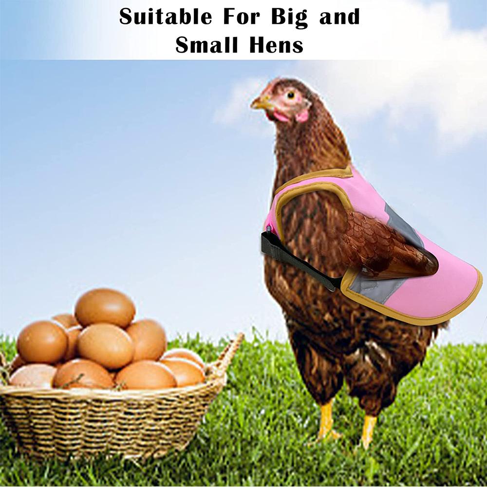 2 Pz Pettorina Riflettente Regolabile per Gallina Protezione Piume per Anatra Galline Oca Cane