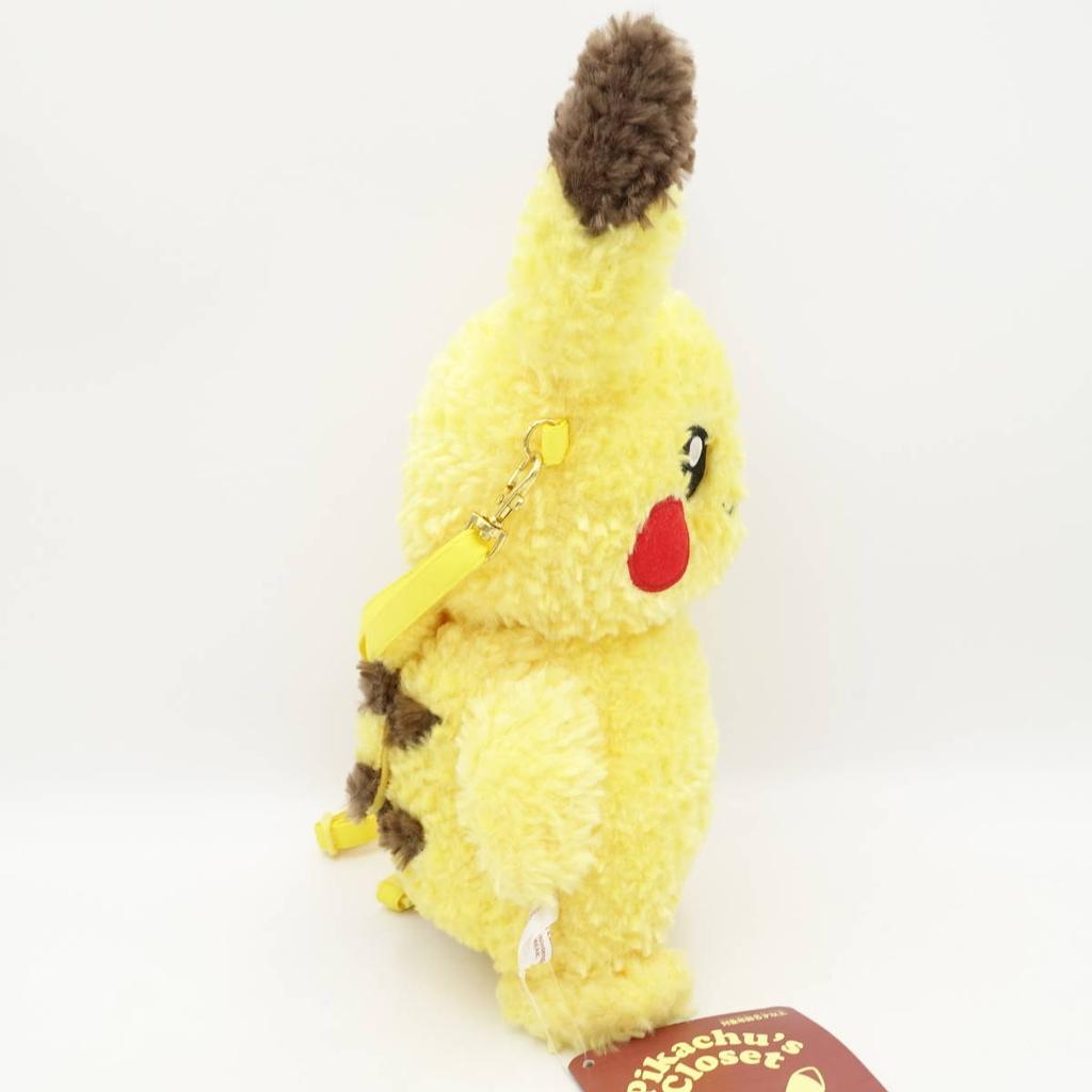 [USED]Pikachu Plush 31 x 12 x 15 Pokemon Center Tag Pouch, Size Approx. cm, Pikachu's Closet, Exclusive, Included, Unused, Pokemon/13593