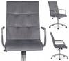 Office Swivel Chair Velour Grey Boston