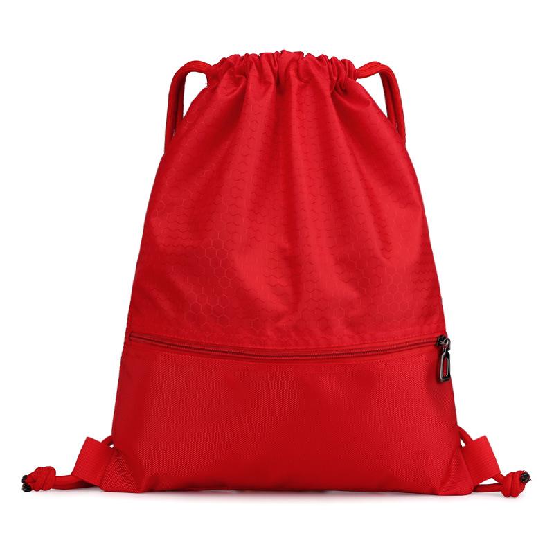 Foldable Drawstring Backpack Fitness Gym Bag Outdoor Travel Camping Hiking Knapsack Nylon Multi-Pockets Sport Rucksack