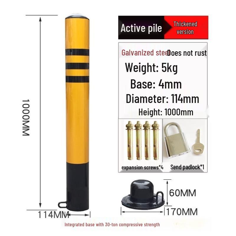 Heavy-Duty Pressure-Resistant Parking Pillar Lock