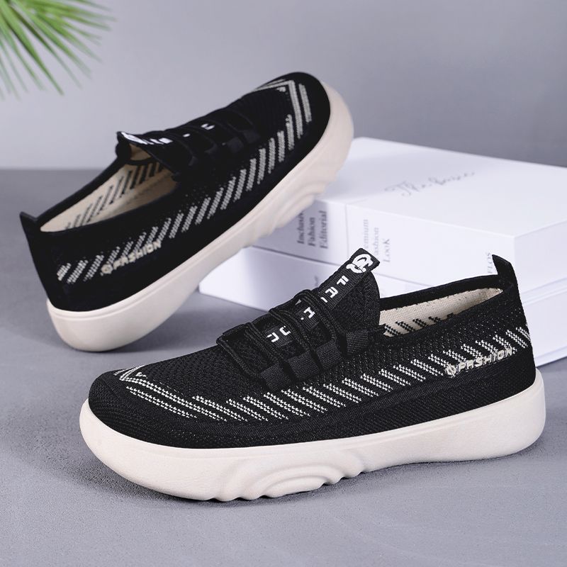 Shoes Women's Summer Mesh Breathable Casual Shoes New Lightweight Women's Shoes Soft Sole Not Tired Feet Single Shoes Lace-up Cloth Shoes