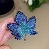 Fancy Design Fashion Fashion Maple Brooch Female Super Flash Rhinestone Leaf Pin Suit Coat Corsage Accessories