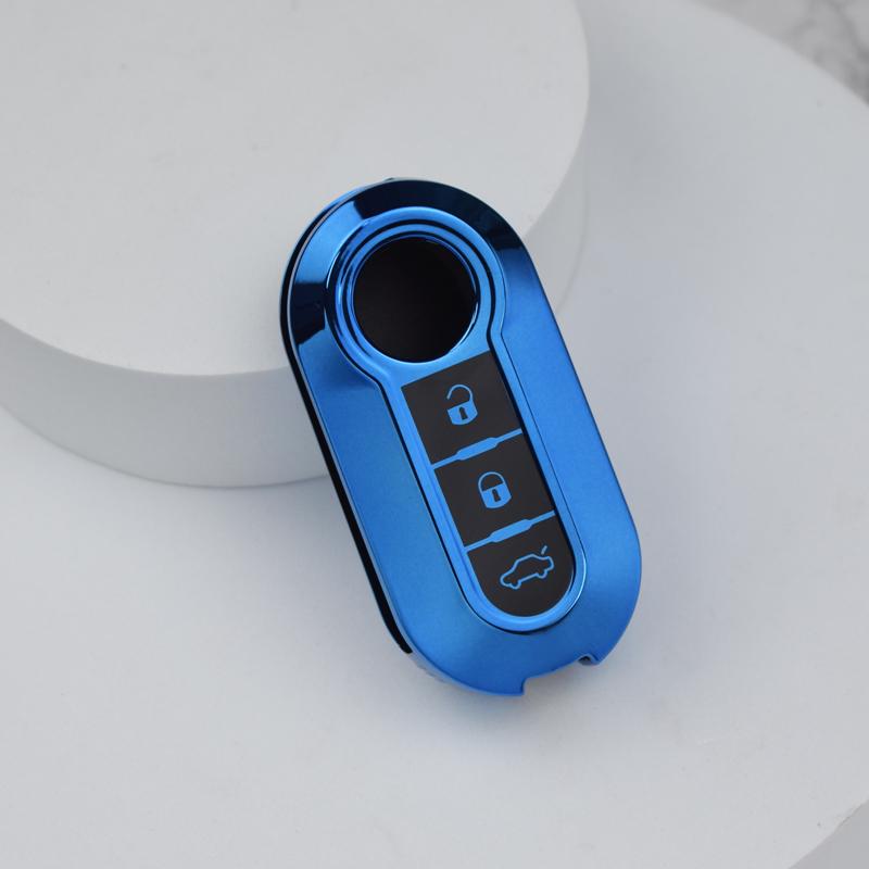 TPU Key Cover Shell For FIAT 500 Ducato Panda Punto 500Lfor Lancia Musa for Citroen Jumper for Peugeot Folding Car Key Case
