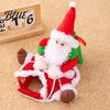 Festive Dog Clothes for Parties Santa Riding Pet Christmas Costume 3D Funny Rider Outfit Small Medium Apparel Dogs & Cats Adjustable Holiday Cosplay