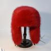 Winter women's thickened warm windproof faux fur fox fur ear-protecting plush hat