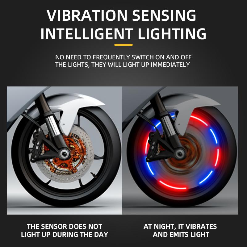 Car LED Wheel Hub Lights Auto Rechargeable Valve Night Light Automatic Motorcycle Colorful Explosive Flash Tire Decorative Lamp