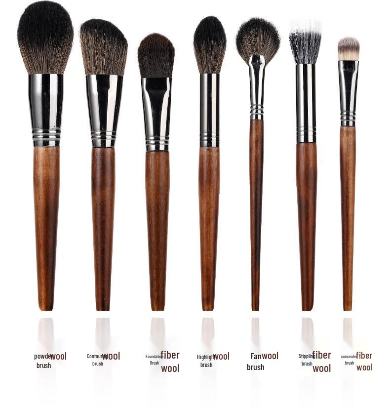 18-Piece Ultra Soft Animal Hair Makeup Brush Set: High-End Professional Eyeshadow Brushes