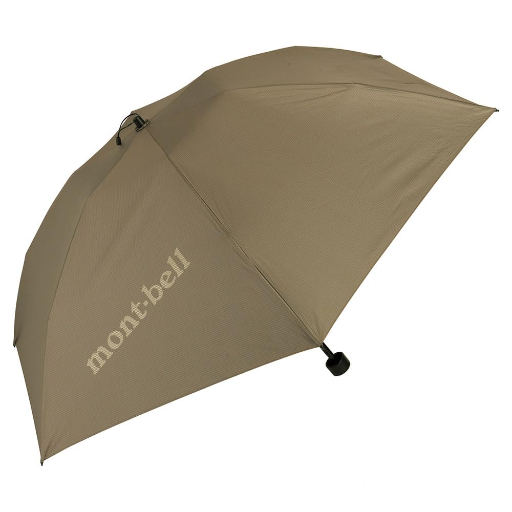 Montbell Folding Sunblock for Men and Suitable for Travel and All Weather Use Umbrella, Umbrella, 50mm, Tan, 1128658, Women,