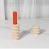 Pack of 2 Natural Stone Candle Holders Minimalist Design Taper Candlestick Holders for Living Room Decors and Event
