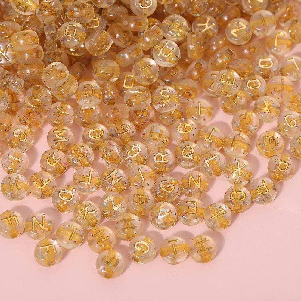 Acrylic Letter Beads for Kids' Jewelry Making – Educational DIY Beading Accessories