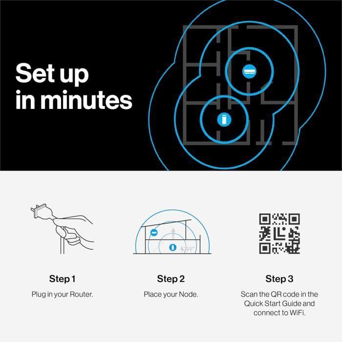 Routeur wifi mesh - linksys - velop micro 6 - 3 gbit/s - couverture 325 m² - wifi 6