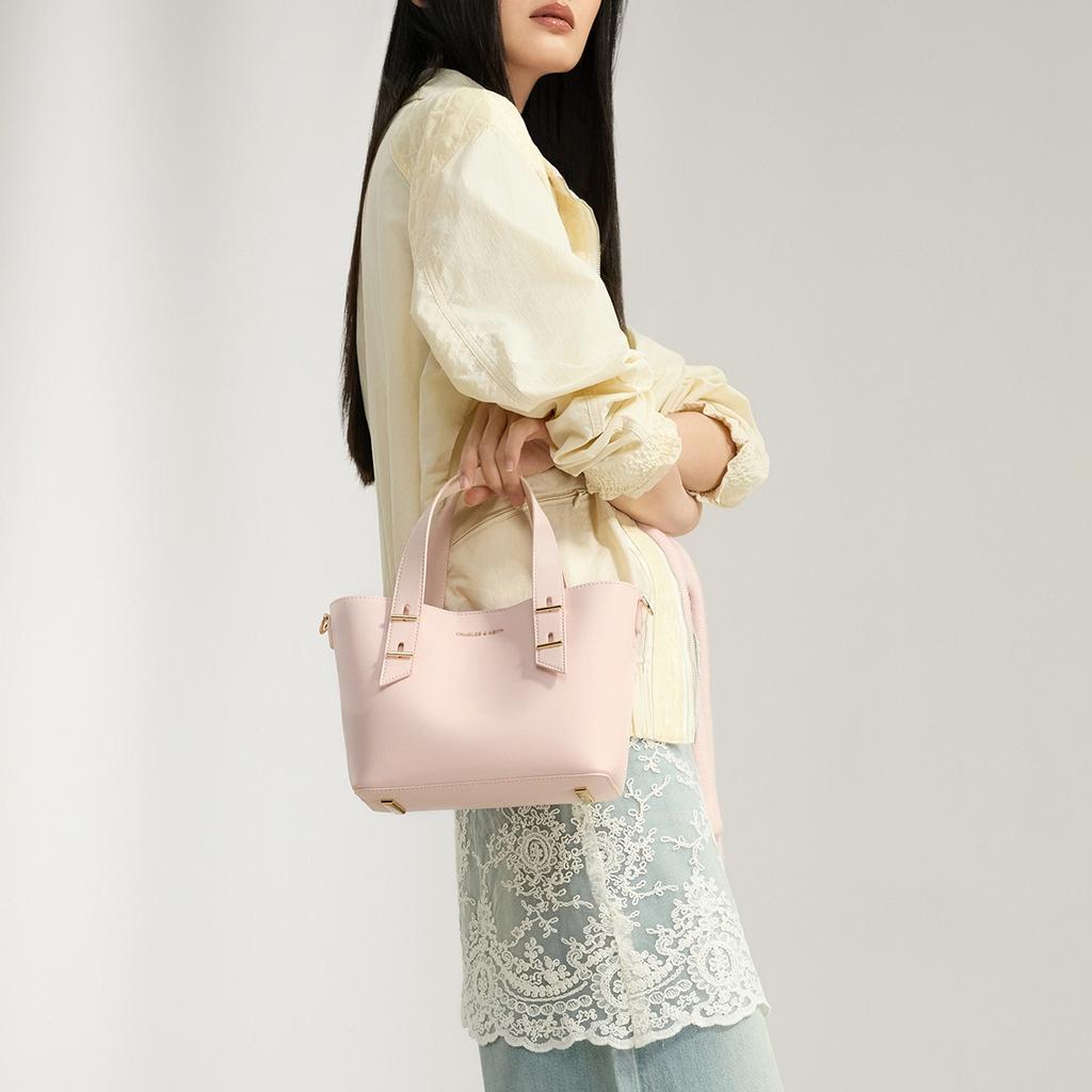 Charles & Keith Summer High-Value Versatile Popular Style Simple Commuter Tote Bag Crossbody Bag PU Shoulder Bag Small Size Women bags CK2-30782725