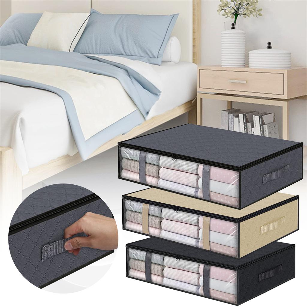 Foldable Underbed Storage Bag Multifunctional Finishing Bins For Nap Blanket
