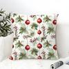 Square Cartoon Festive Print Pattern Pillow Case Linen Pillow Case Sofa Home Decor Cushion Cover Cushion Cove