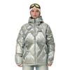 Fila Fusion Logo Print Loose Hooded Puffer Jacket Women outerwear Bright-Silver T11W141908F-SL