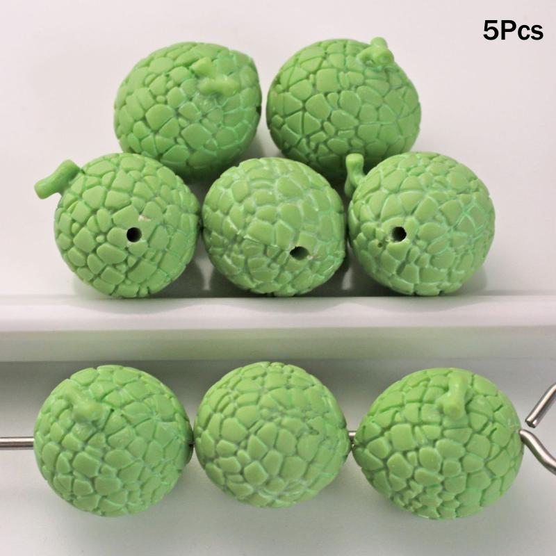 3D Simulated Fruit Resin Pendants 5Pcs Fun Fruit Charms for DIY Party Favors Earring Bracelet Jewelry Making Crafts