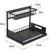 Under-Sink Pull-Out Storage Rack for Kitchen Cabinets - Layered Basket for Spices, Bowls, and Dishes