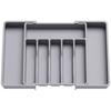 Expandable Utensils Tray Kitchen Cutlery Storage Box Knife Holder Plastic Tray Fork Spoon Divider Drawer Box Tableware Organizer