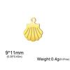 5pcs Shell Charms for Jewelry Making Stainless Steel Gold Pendant for Earring Necklace Bracelet Beach Accessory