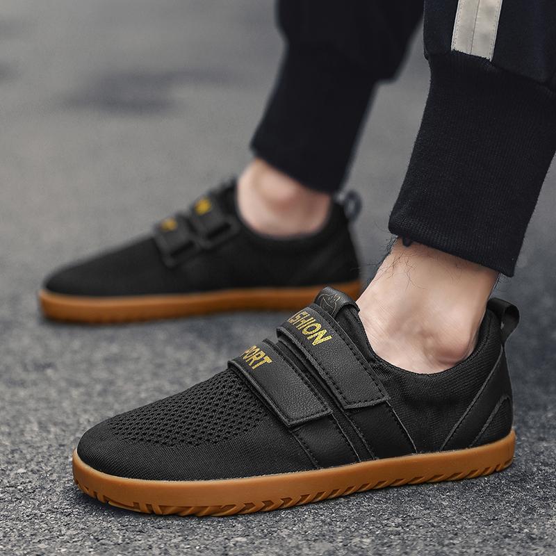 Fashion Leisure sports shoes Flat bottomed comfortable adult style Breathable street walking tourism Black and white minimalist shoes