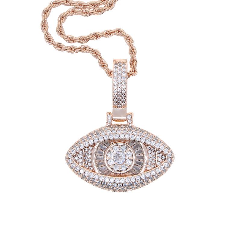 Dropshipping Ready Eye Pendant Necklace in Gold, Silver & Rose розового золота