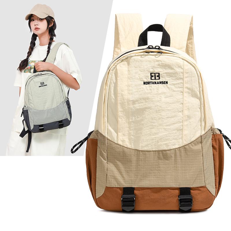 Lightweight Travel Contrast Backpack Student Schoolbag Women's Large Capacity Commuter Backpack