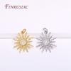 Matériaux de Bijoux Faits Main Pendentif Charme Soleil Plaqué Or 18K Pour la Fabrication de Bijoux Accessoires DIY