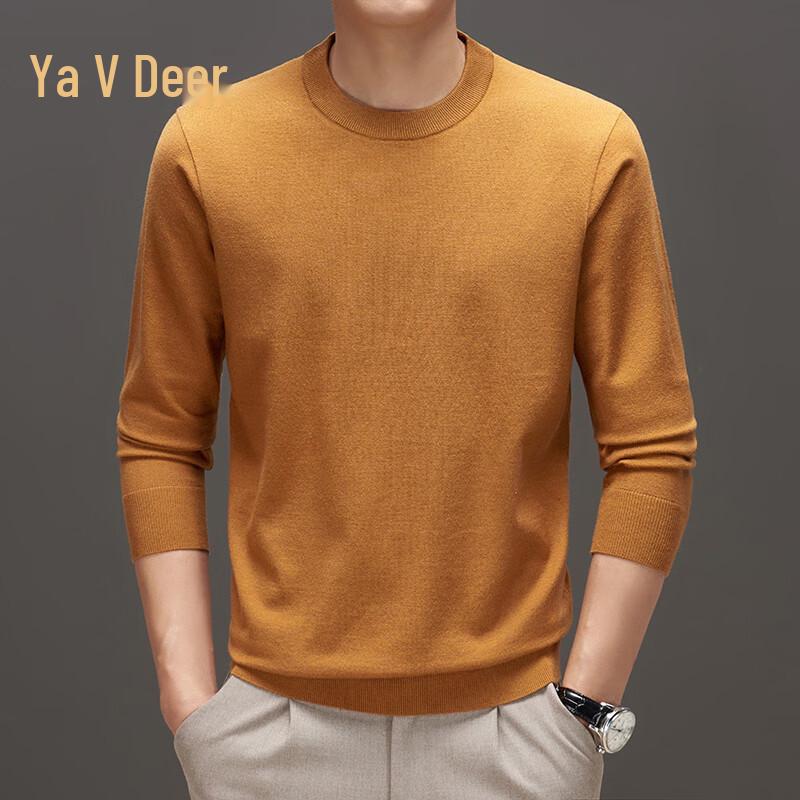 Yalu Men's Casual Round Neck Knit Sweater