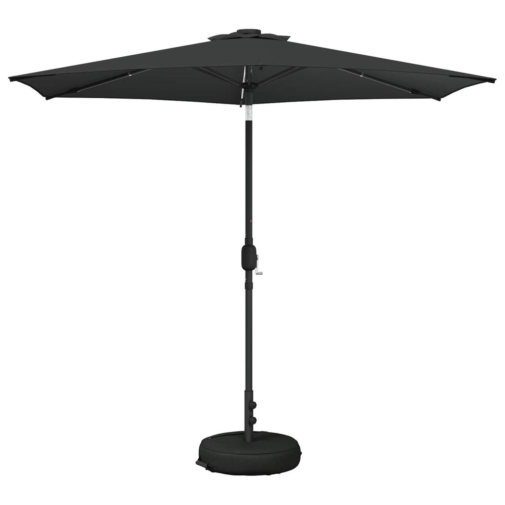 Garden Umbrella with LED Lights and Base 270 X 270 Cm