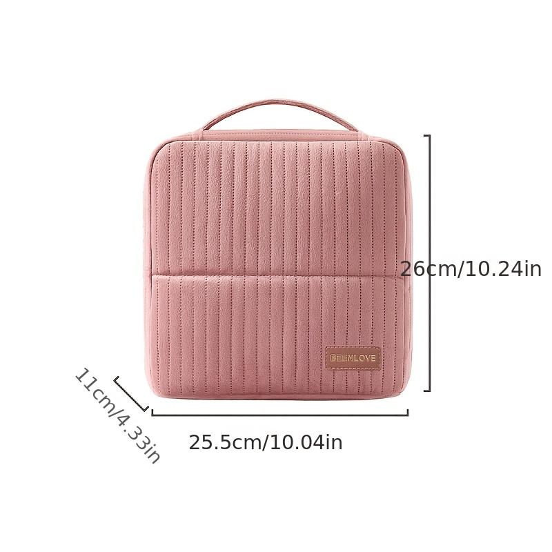 New Vertical Makeup Bag - Light Luxury Texture Fleece Handbag, Portable Outward Toilet Bag - Can Hang Trolley Box