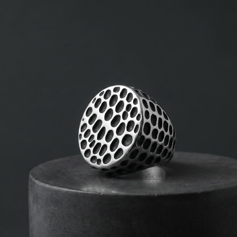 Waterproof Stainless Steel Jewelry Retro Unusual Rings for Man Never Fade Mens Ring High Quality Punk Gothic Accessories Gifts