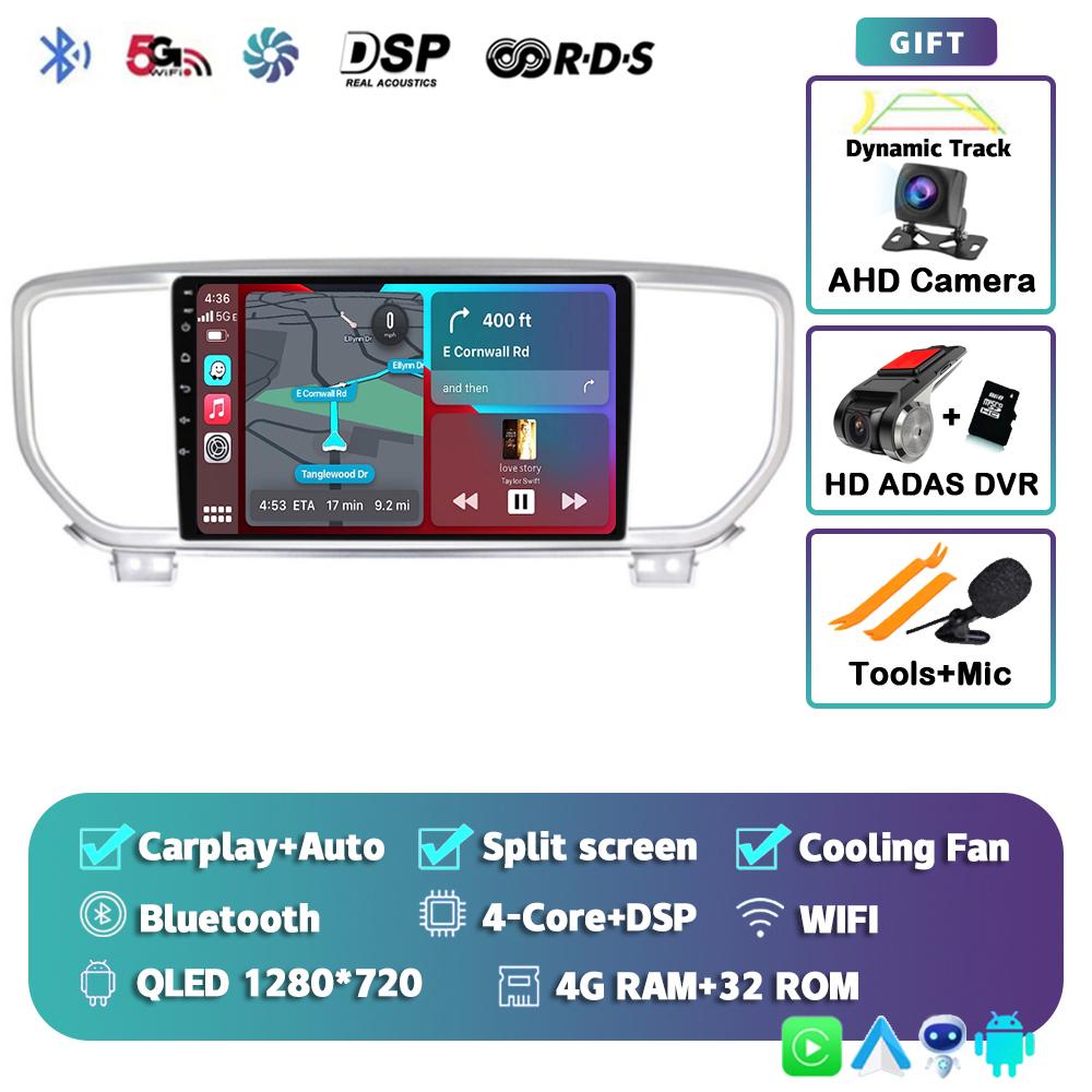 Android 14 Auto Carplay WIFI+4G Car Radio For KIA Sportage 4 KX5 2016 2017 2018 Navigation GPS Multimidia Video Player Stereo BT