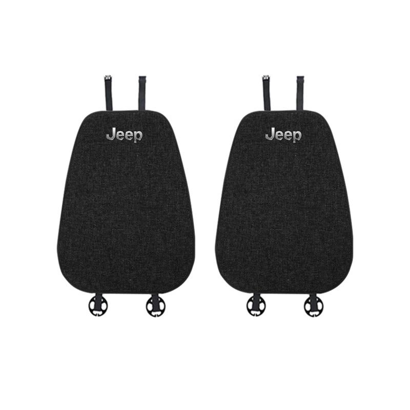 Car Seat Cushion Cover Breathable Flax Fabric Soft Cushioning For Jeep Grand Cherokee Wrangler JK Gladiator Compass Renegade