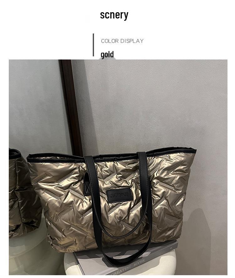 Tasche mit Prägung im koreanischen Stil: Handtasche mit großer Kapazität für Damen, Herbst-Winter